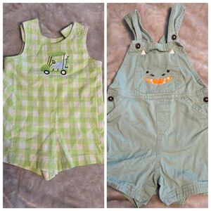 Lot of 2 overall shorts - size 18 month